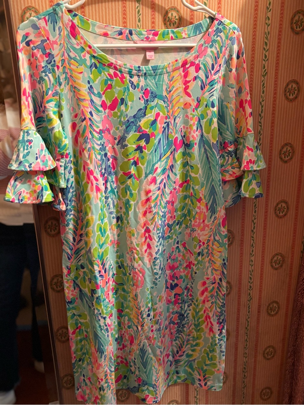 Lilly Pulitzer Multicolor Floral-Print Ruffle-Sleeve Dress